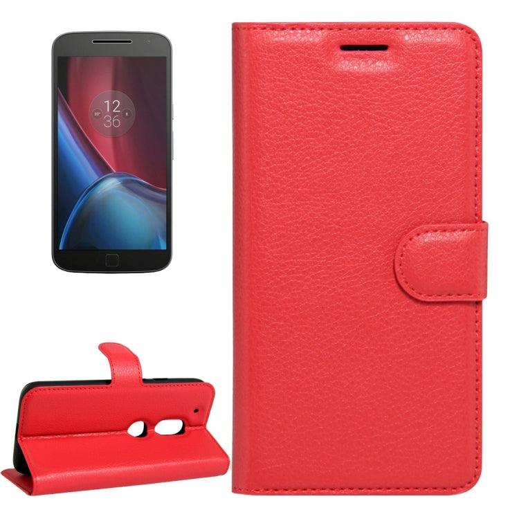 For Motorola Moto G4 Play Litchi Texture Horizontal Flip Leather Case with Magnetic Buckle & Holder & Card Slots & Wallet