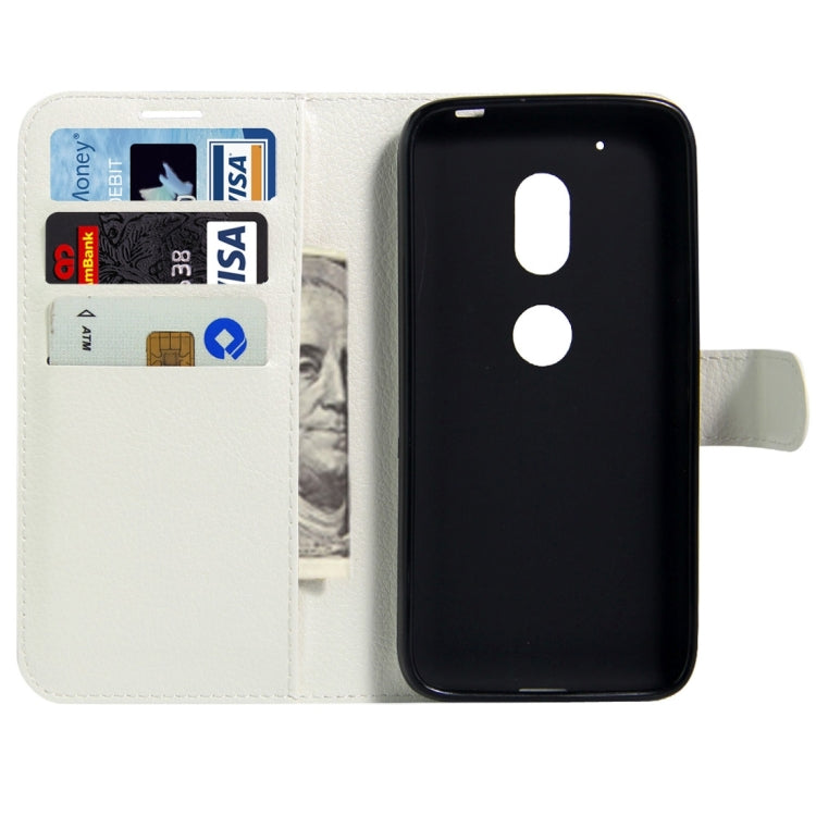 For Motorola Moto G4 Play Litchi Texture Horizontal Flip Leather Case with Magnetic Buckle & Holder & Card Slots & Wallet