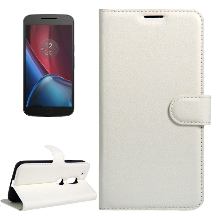 For Motorola Moto G4 Play Litchi Texture Horizontal Flip Leather Case with Magnetic Buckle & Holder & Card Slots & Wallet