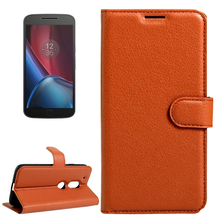 For Motorola Moto G4 Play Litchi Texture Horizontal Flip Leather Case with Magnetic Buckle & Holder & Card Slots & Wallet