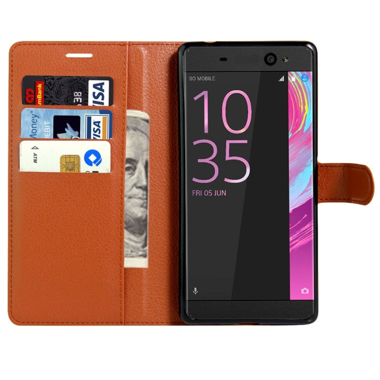 For Sony Xperia XA Ultra Litchi Texture Horizontal Flip Leather Case with Magnetic Buckle & Holder & Card Slots & Wallet