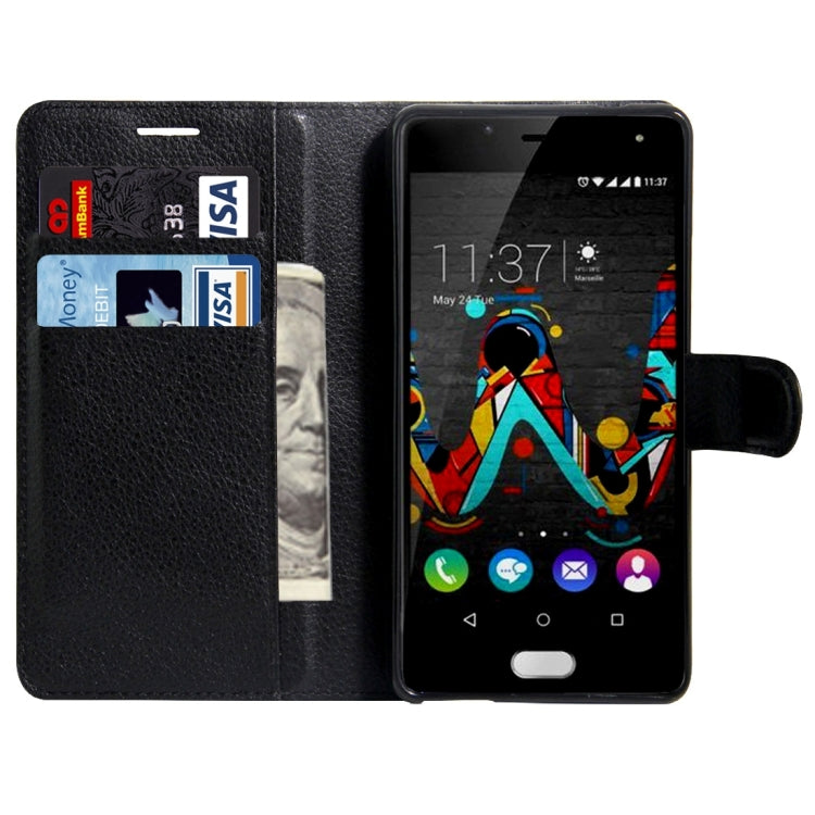 For Wiko U Feel Litchi Texture Horizontal Flip Leather Case with Magnetic Buckle & Holder & Card Slots & Wallet