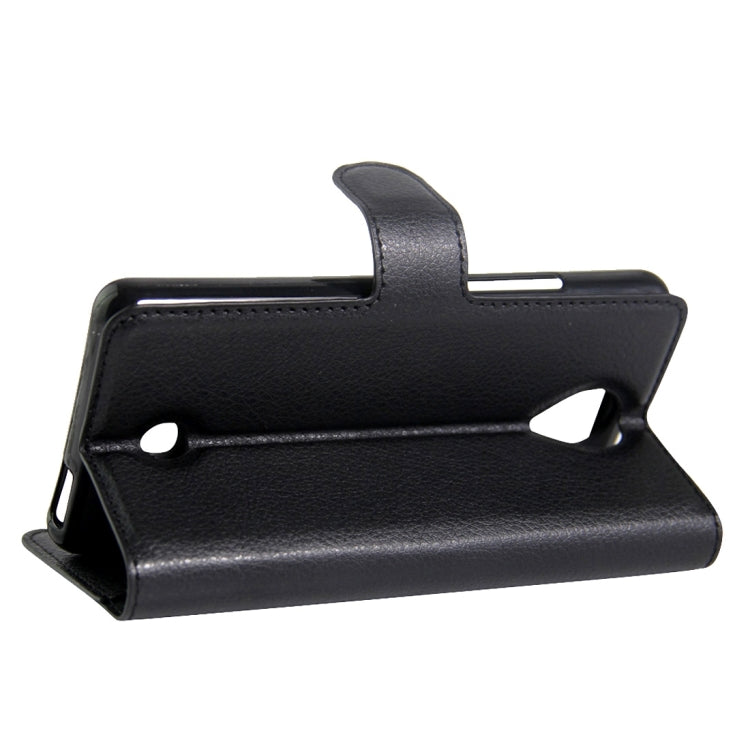 For Wiko U Feel Litchi Texture Horizontal Flip Leather Case with Magnetic Buckle & Holder & Card Slots & Wallet