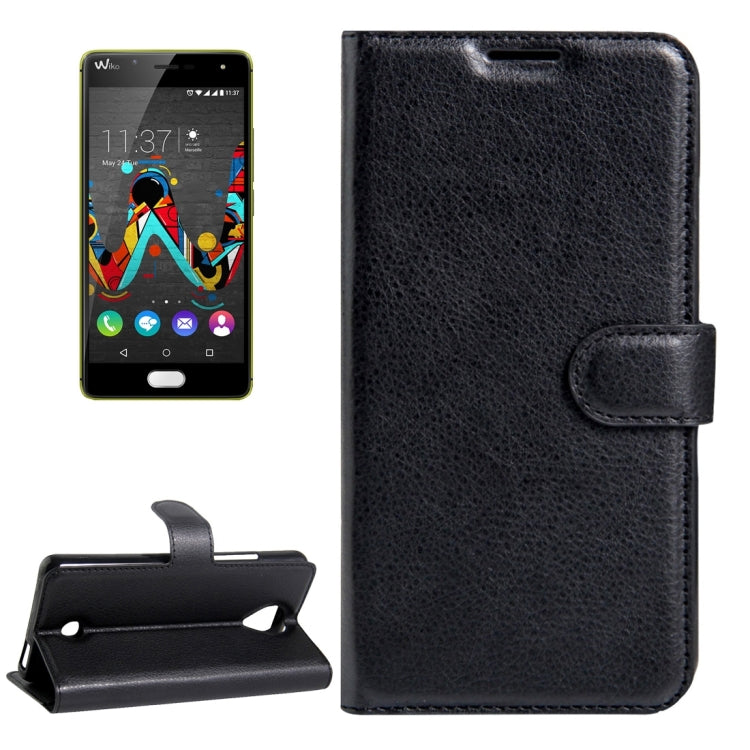 For Wiko U Feel Litchi Texture Horizontal Flip Leather Case with Magnetic Buckle & Holder & Card Slots & Wallet