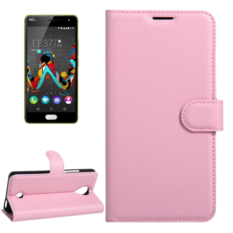 For Wiko U Feel Litchi Texture Horizontal Flip Leather Case with Magnetic Buckle & Holder & Card Slots & Wallet