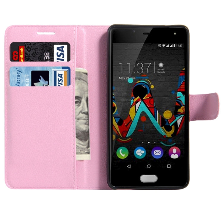 For Wiko U Feel Litchi Texture Horizontal Flip Leather Case with Magnetic Buckle & Holder & Card Slots & Wallet