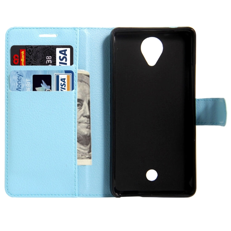 For Wiko U Feel Litchi Texture Horizontal Flip Leather Case with Magnetic Buckle & Holder & Card Slots & Wallet