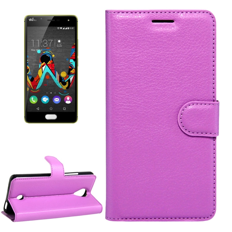 For Wiko U Feel Litchi Texture Horizontal Flip Leather Case with Magnetic Buckle & Holder & Card Slots & Wallet