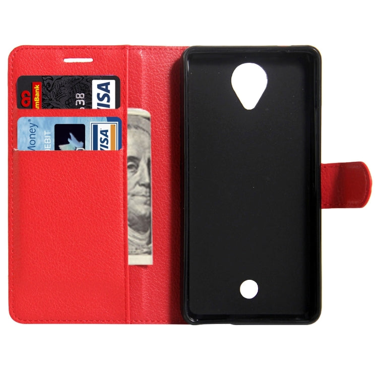 For Wiko U Feel Litchi Texture Horizontal Flip Leather Case with Magnetic Buckle & Holder & Card Slots & Wallet