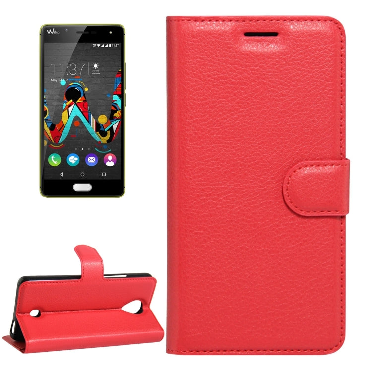For Wiko U Feel Litchi Texture Horizontal Flip Leather Case with Magnetic Buckle & Holder & Card Slots & Wallet
