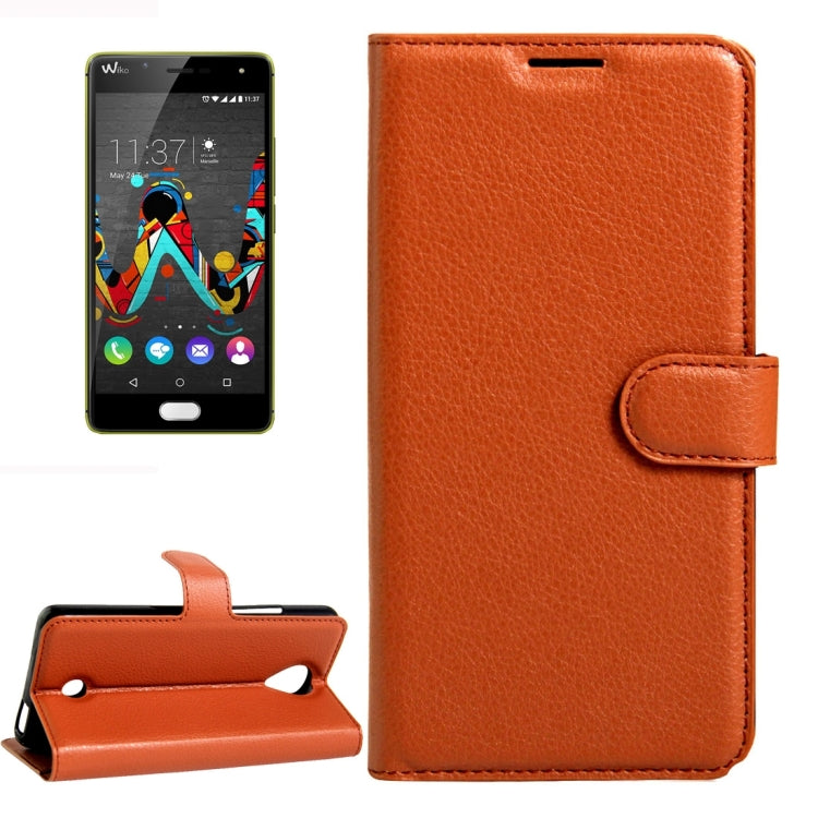For Wiko U Feel Litchi Texture Horizontal Flip Leather Case with Magnetic Buckle & Holder & Card Slots & Wallet
