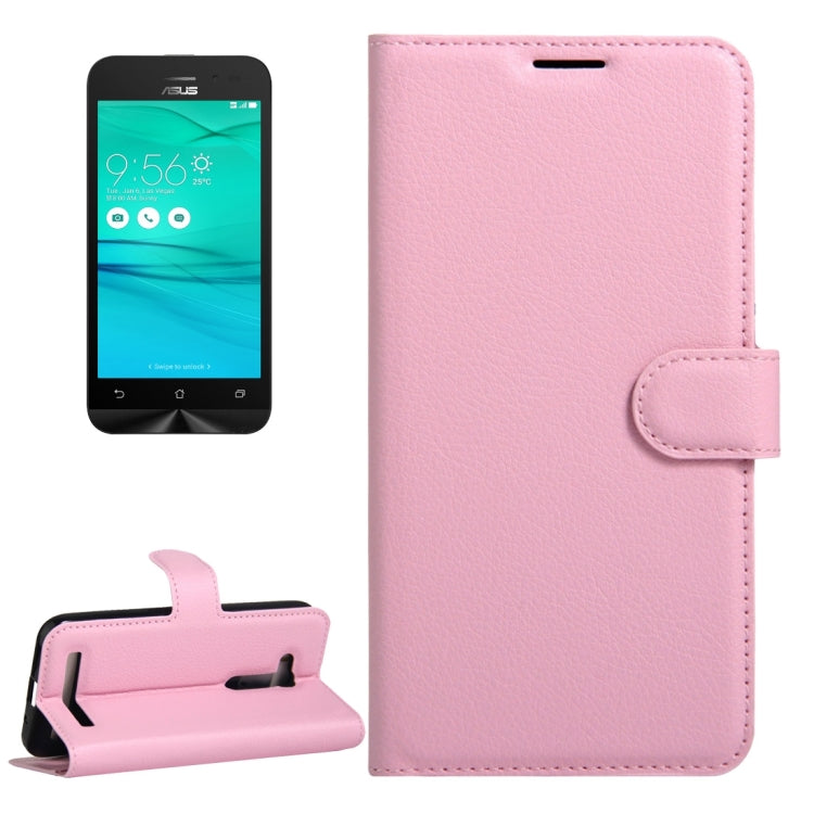 For Asus ZenFone GO / ZB452KG Litchi Texture Horizontal Flip Leather Case with Magnetic Buckle & Holder & Card Slots & Wallet