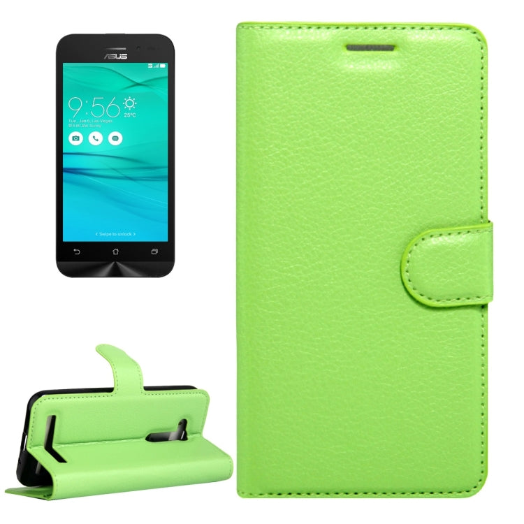 For Asus ZenFone GO / ZB452KG Litchi Texture Horizontal Flip Leather Case with Magnetic Buckle & Holder & Card Slots & Wallet