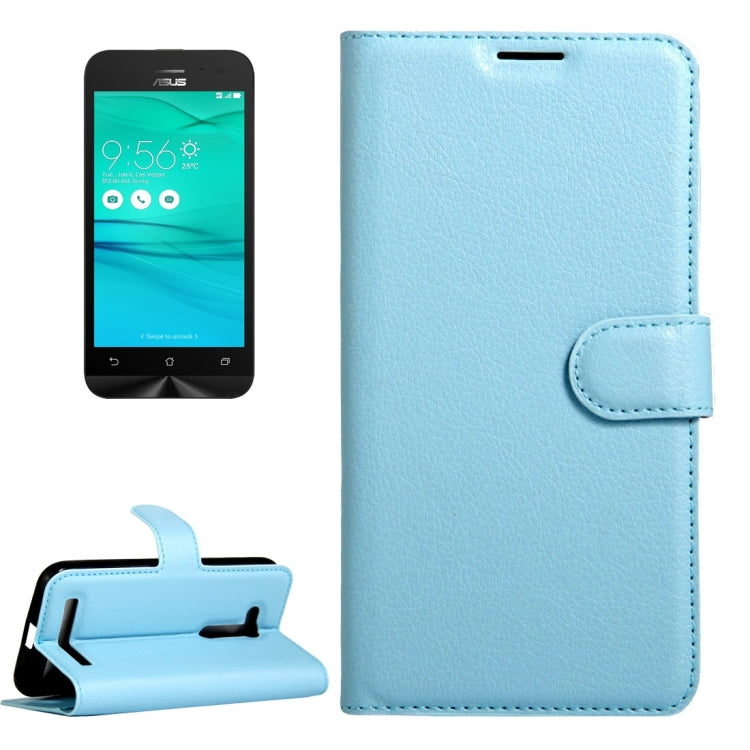 For Asus ZenFone GO / ZB452KG Litchi Texture Horizontal Flip Leather Case with Magnetic Buckle & Holder & Card Slots & Wallet