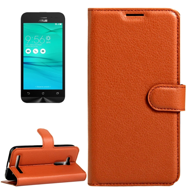 For Asus ZenFone GO / ZB452KG Litchi Texture Horizontal Flip Leather Case with Magnetic Buckle & Holder & Card Slots & Wallet