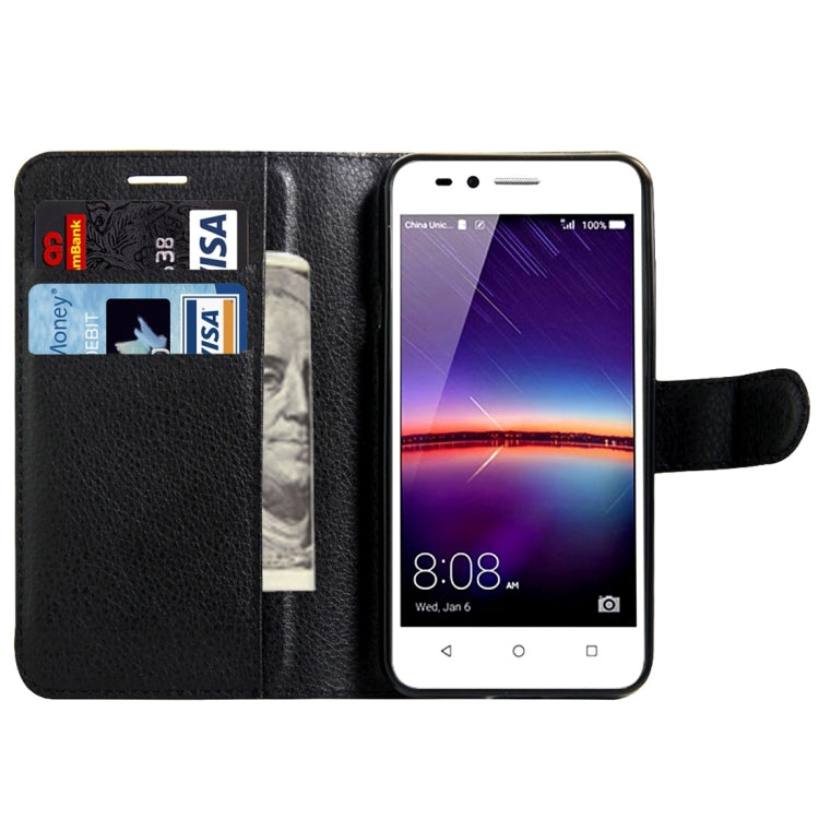 For Huawei Y3 II / Y311 Litchi Texture Horizontal Flip Leather Case with Magnetic Buckle & Holder & Card Slots & Wallet