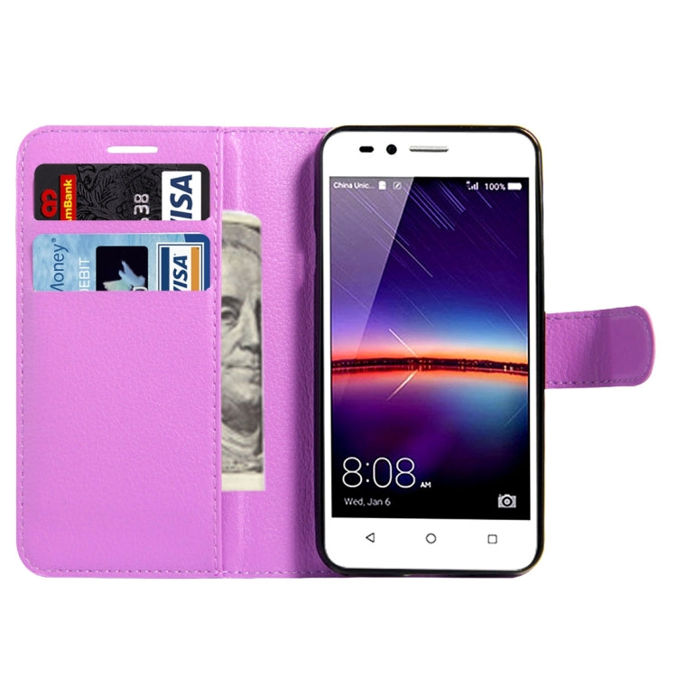 For Huawei Y3 II / Y311 Litchi Texture Horizontal Flip Leather Case with Magnetic Buckle & Holder & Card Slots & Wallet