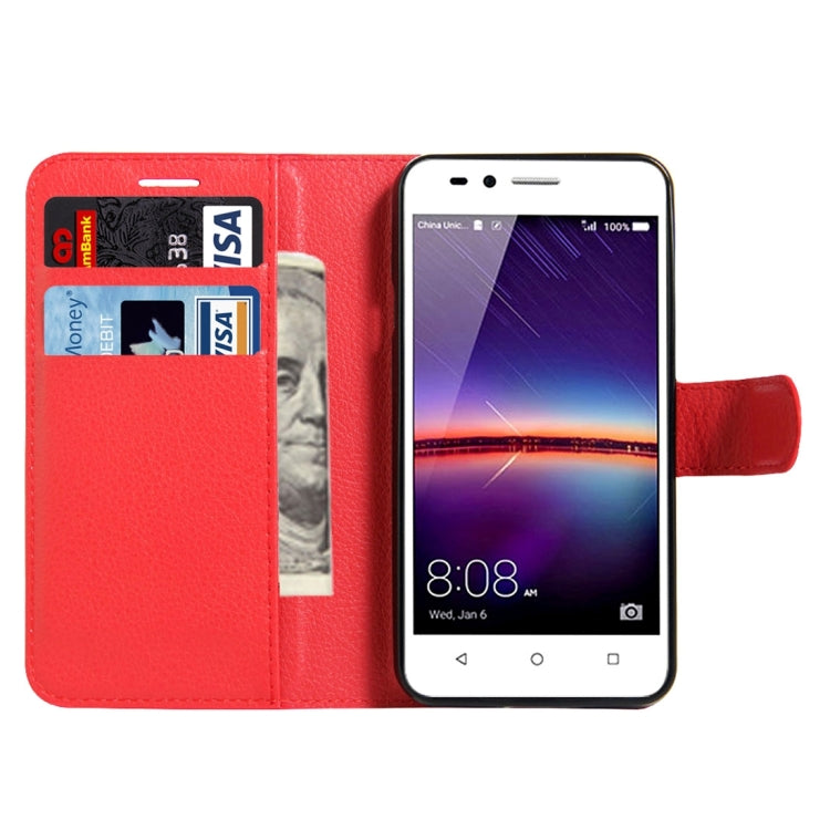 For Huawei Y3 II / Y311 Litchi Texture Horizontal Flip Leather Case with Magnetic Buckle & Holder & Card Slots & Wallet