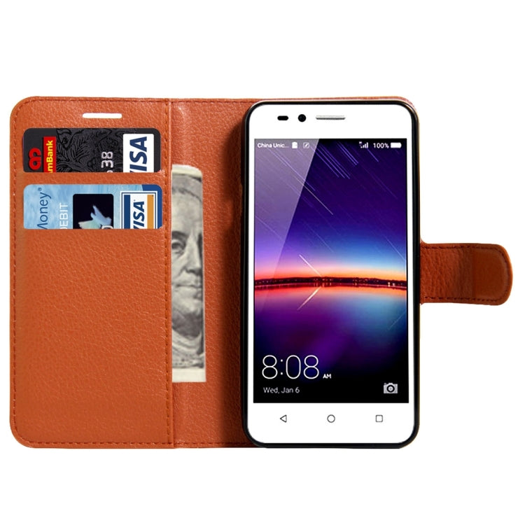 For Huawei Y3 II / Y311 Litchi Texture Horizontal Flip Leather Case with Magnetic Buckle & Holder & Card Slots & Wallet