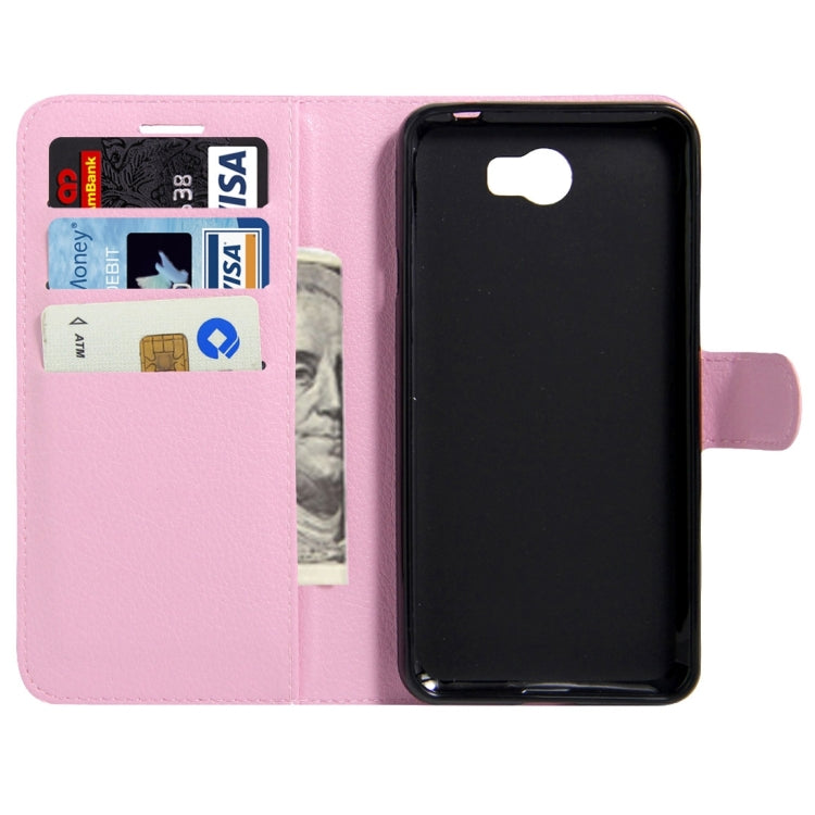 For Huawei Y5 II Litchi Texture Horizontal Flip Leather Case with Magnetic Buckle & Holder & Card Slots & Wallet