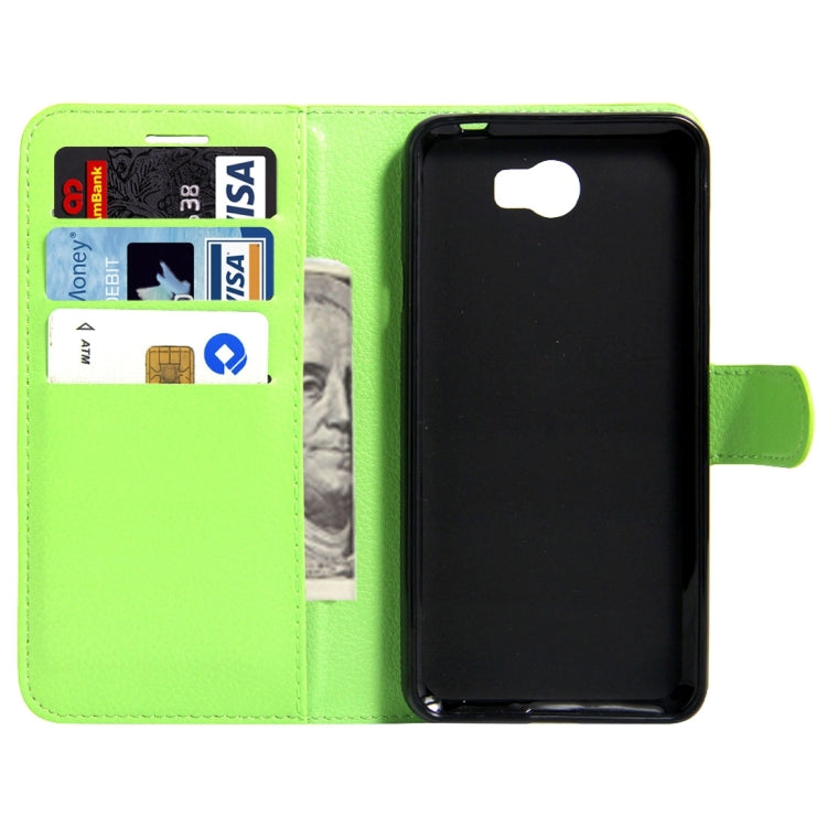 For Huawei Y5 II Litchi Texture Horizontal Flip Leather Case with Magnetic Buckle & Holder & Card Slots & Wallet