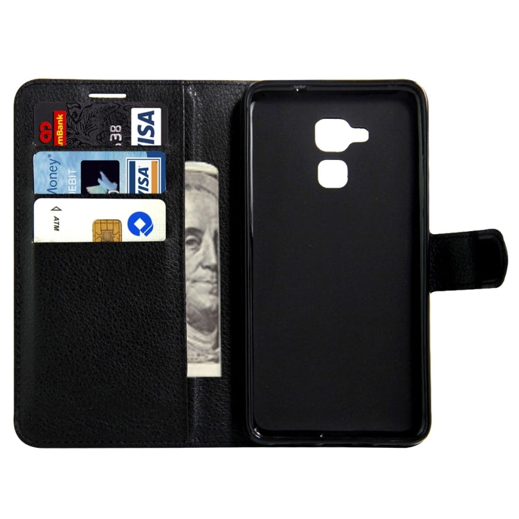 For Huawei Honor 5C Litchi Texture Horizontal Flip Leather Case with Magnetic Buckle & Holder & Card Slots & Wallet