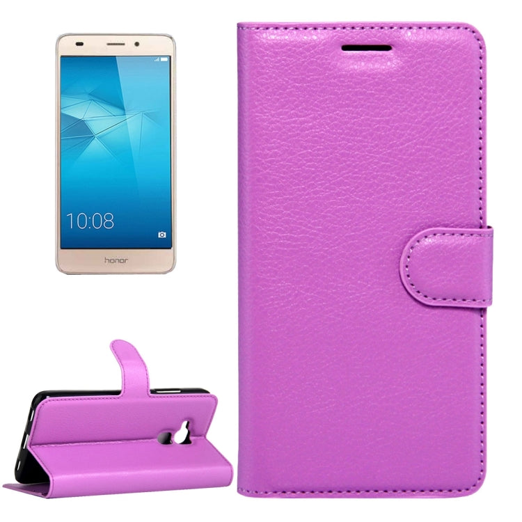 For Huawei Honor 5C Litchi Texture Horizontal Flip Leather Case with Magnetic Buckle & Holder & Card Slots & Wallet