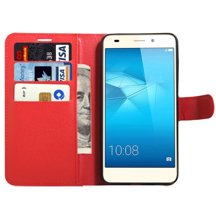 For Huawei Honor 5C Litchi Texture Horizontal Flip Leather Case with Magnetic Buckle & Holder & Card Slots & Wallet