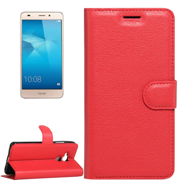 For Huawei Honor 5C Litchi Texture Horizontal Flip Leather Case with Magnetic Buckle & Holder & Card Slots & Wallet