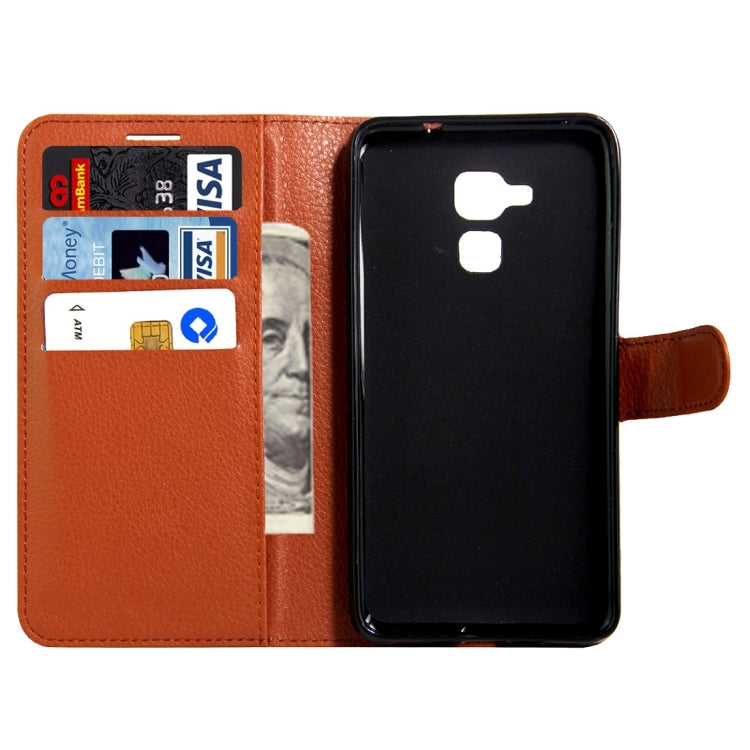 For Huawei Honor 5C Litchi Texture Horizontal Flip Leather Case with Magnetic Buckle & Holder & Card Slots & Wallet