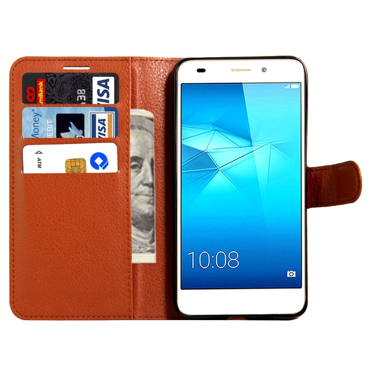 For Huawei Honor 5C Litchi Texture Horizontal Flip Leather Case with Magnetic Buckle & Holder & Card Slots & Wallet