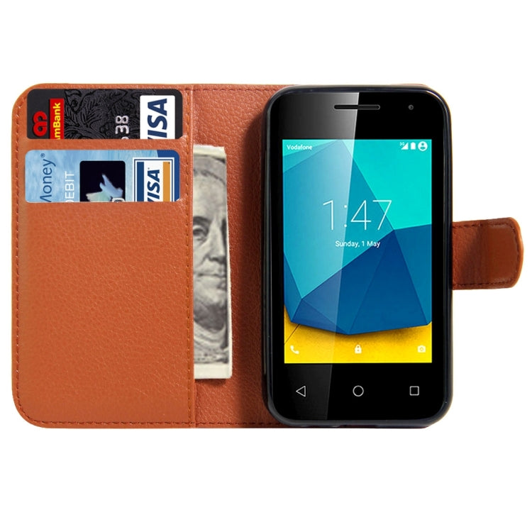 For Vodafone Smart First 7 / VF200 Litchi Texture Horizontal Flip Leather Case with Magnetic Buckle & Holder & Card Slots & Wallet