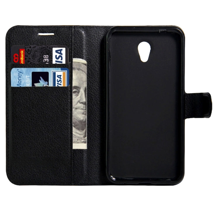 For Vodafone Smart Prime 7 / VF600 Litchi Texture Horizontal Flip Leather Case with Magnetic Buckle & Holder & Card Slots & Wallet