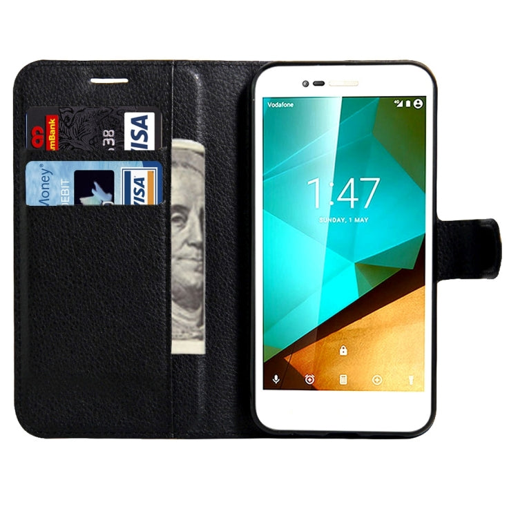 For Vodafone Smart Prime 7 / VF600 Litchi Texture Horizontal Flip Leather Case with Magnetic Buckle & Holder & Card Slots & Wallet