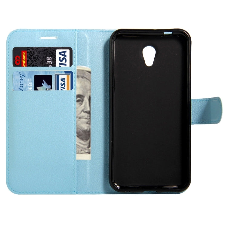 For Vodafone Smart Prime 7 / VF600 Litchi Texture Horizontal Flip Leather Case with Magnetic Buckle & Holder & Card Slots & Wallet