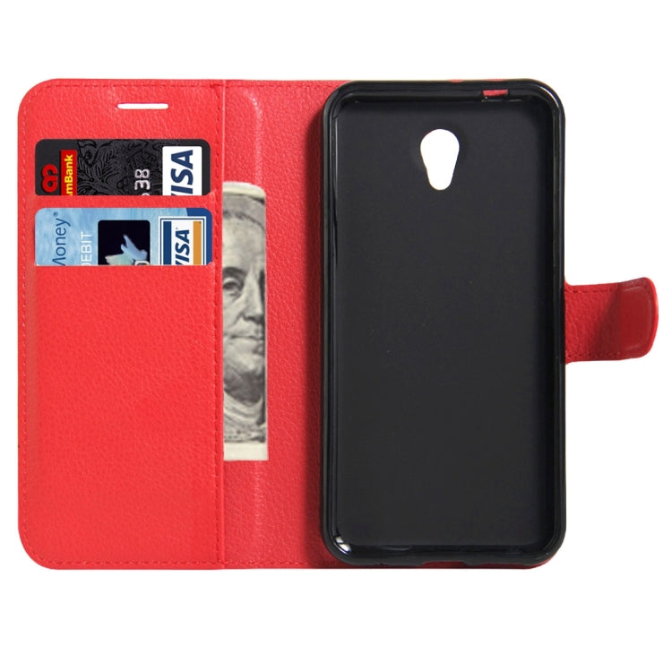 For Vodafone Smart Prime 7 / VF600 Litchi Texture Horizontal Flip Leather Case with Magnetic Buckle & Holder & Card Slots & Wallet