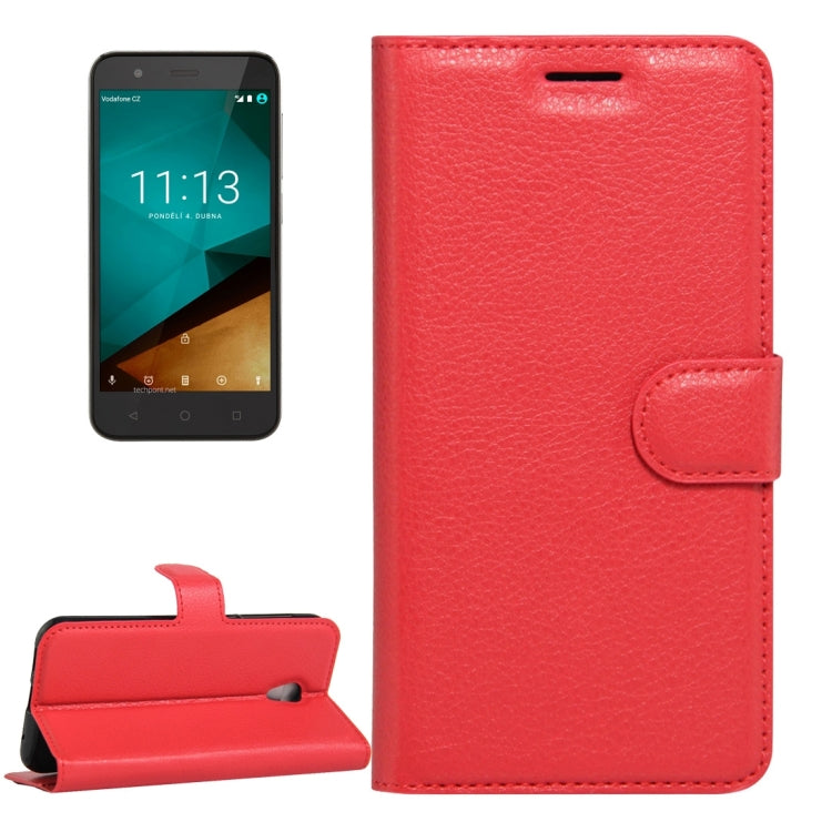 For Vodafone Smart Prime 7 / VF600 Litchi Texture Horizontal Flip Leather Case with Magnetic Buckle & Holder & Card Slots & Wallet