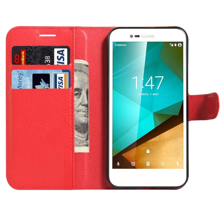 For Vodafone Smart Prime 7 / VF600 Litchi Texture Horizontal Flip Leather Case with Magnetic Buckle & Holder & Card Slots & Wallet