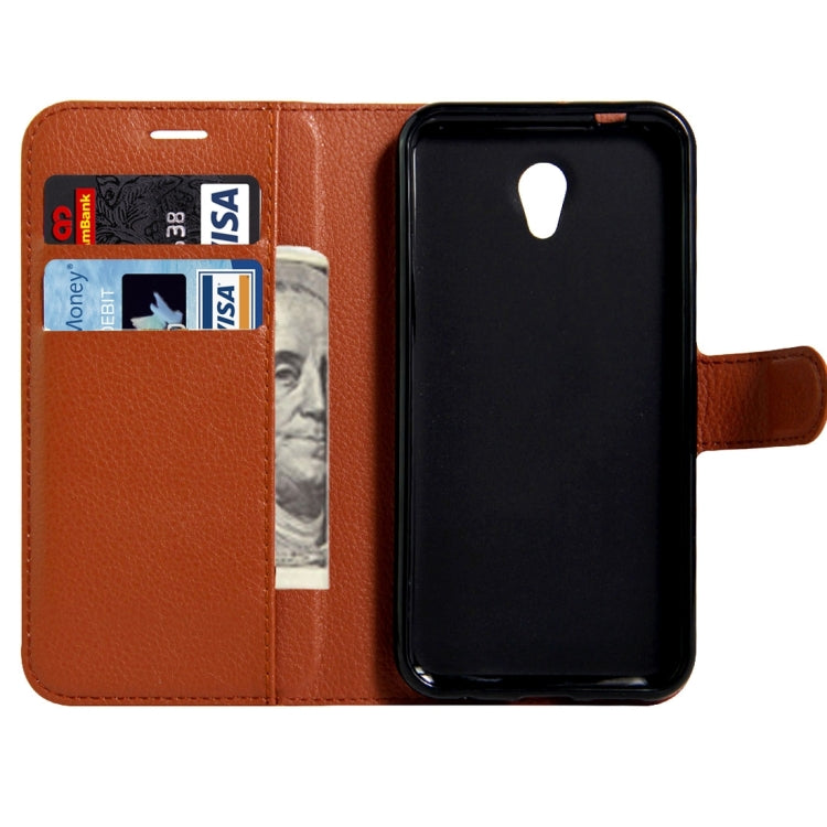For Vodafone Smart Prime 7 / VF600 Litchi Texture Horizontal Flip Leather Case with Magnetic Buckle & Holder & Card Slots & Wallet