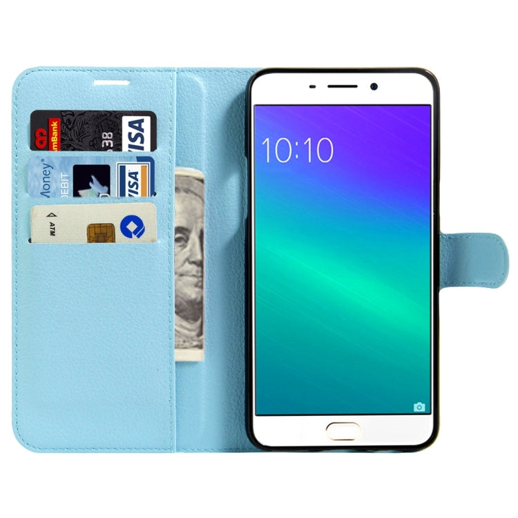 For OPPO R9 Plus Litchi Texture Horizontal Flip Leather Case with Magnetic Buckle & Holder & Card Slots & Wallet