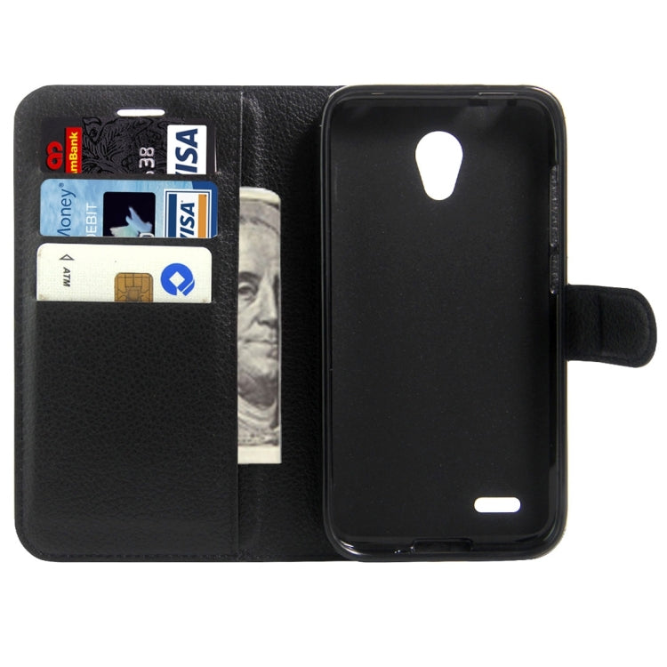 For Alcatel GO Play / OT7048X Litchi Texture Horizontal Flip Leather Case with Magnetic Buckle & Holder & Card Slots & Wallet