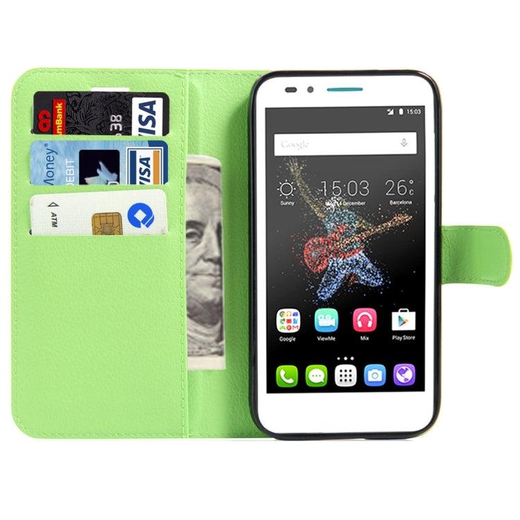 For Alcatel GO Play / OT7048X Litchi Texture Horizontal Flip Leather Case with Magnetic Buckle & Holder & Card Slots & Wallet