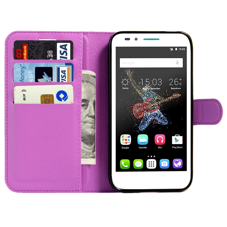 For Alcatel GO Play / OT7048X Litchi Texture Horizontal Flip Leather Case with Magnetic Buckle & Holder & Card Slots & Wallet