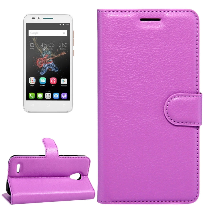 For Alcatel GO Play / OT7048X Litchi Texture Horizontal Flip Leather Case with Magnetic Buckle & Holder & Card Slots & Wallet