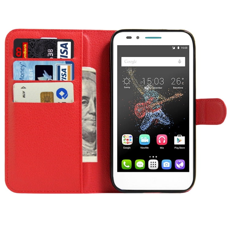 For Alcatel GO Play / OT7048X Litchi Texture Horizontal Flip Leather Case with Magnetic Buckle & Holder & Card Slots & Wallet