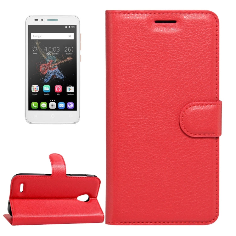 For Alcatel GO Play / OT7048X Litchi Texture Horizontal Flip Leather Case with Magnetic Buckle & Holder & Card Slots & Wallet