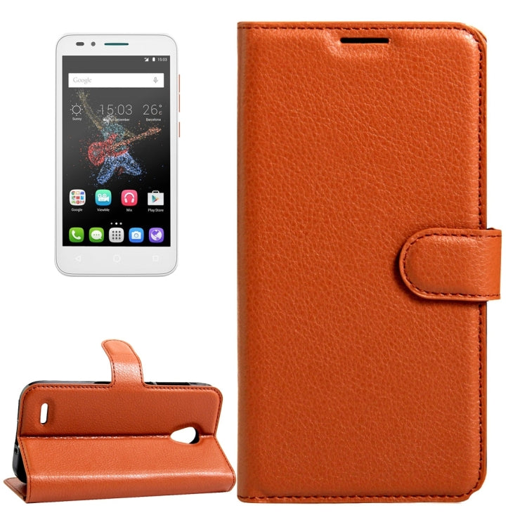 For Alcatel GO Play / OT7048X Litchi Texture Horizontal Flip Leather Case with Magnetic Buckle & Holder & Card Slots & Wallet