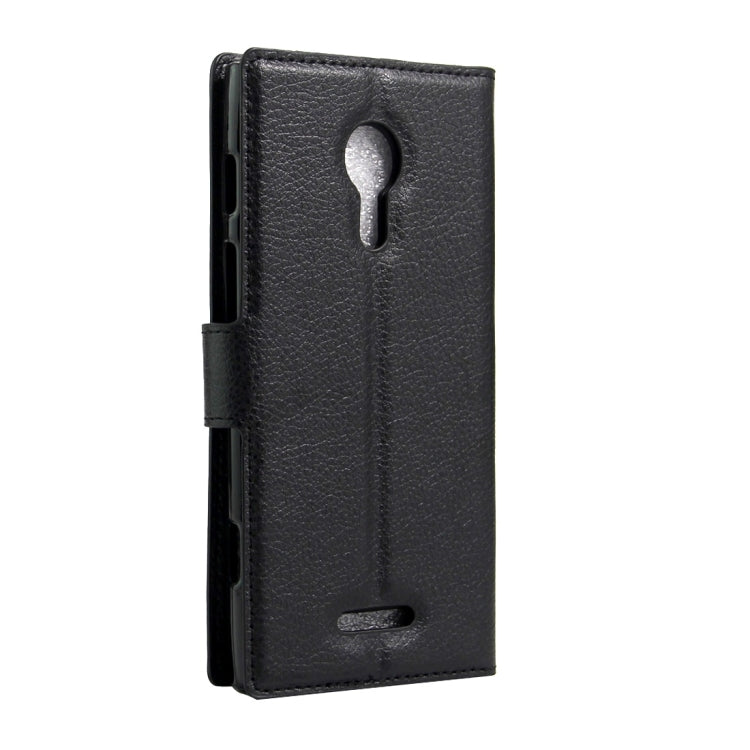 For Alcatel One Touch Flash 2 Litchi Texture Horizontal Flip Leather Case with Magnetic Buckle & Holder & Card Slots & Wallet