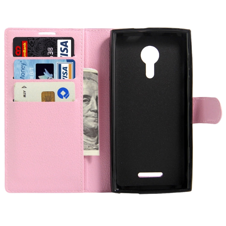 For Alcatel One Touch Flash 2 Litchi Texture Horizontal Flip Leather Case with Magnetic Buckle & Holder & Card Slots & Wallet