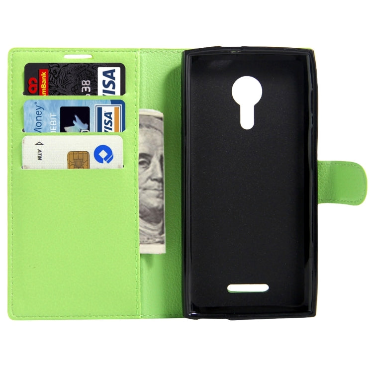 For Alcatel One Touch Flash 2 Litchi Texture Horizontal Flip Leather Case with Magnetic Buckle & Holder & Card Slots & Wallet